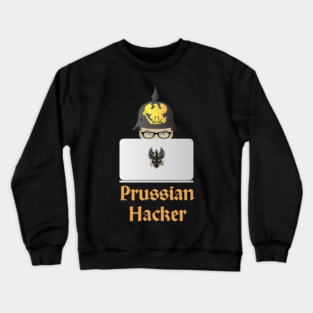 Prussian Russian Hacker Pun Crewneck Sweatshirt by NorseTech